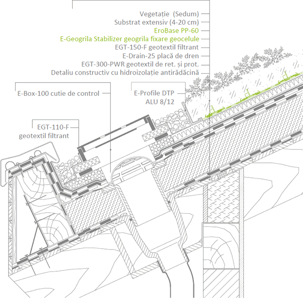 Acoperișul verde cu pantă peste 15°
